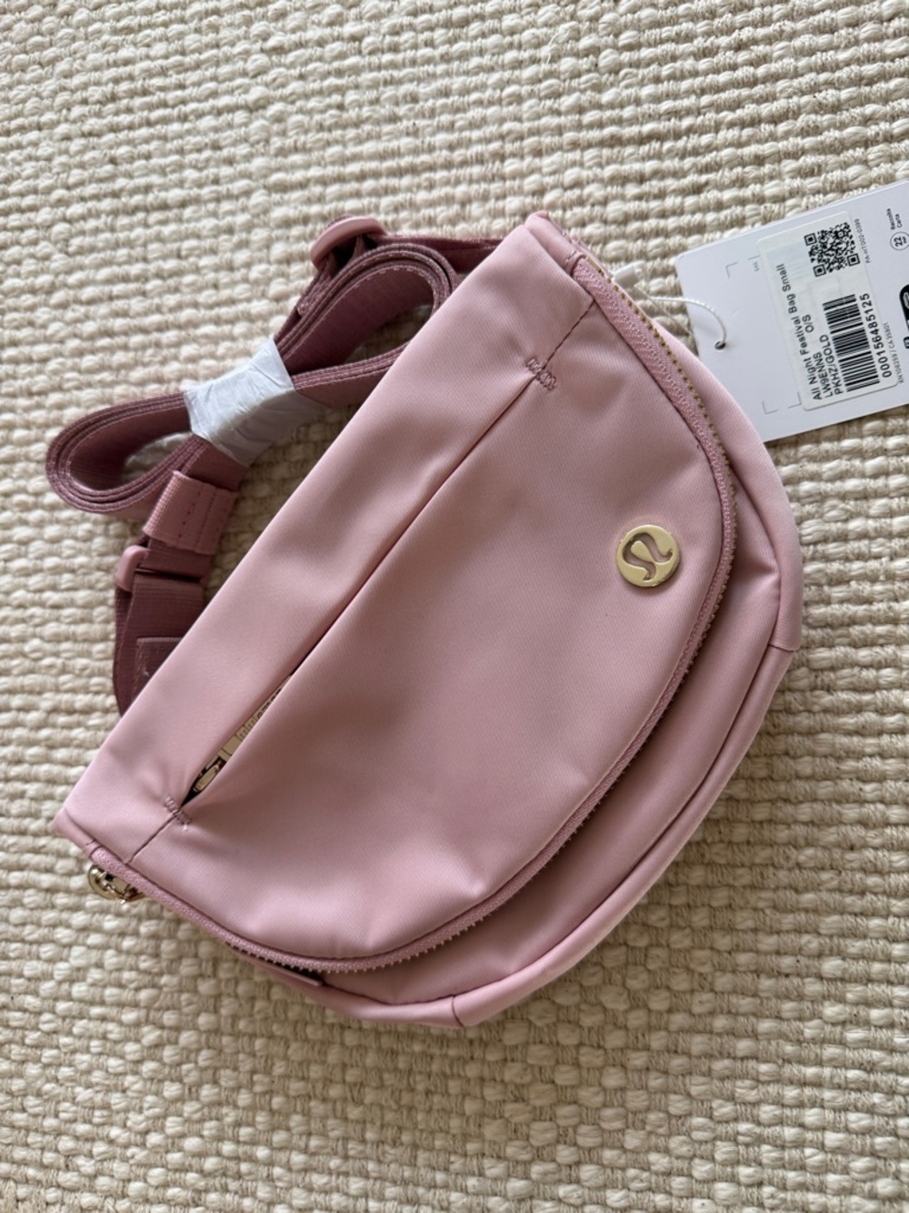 All Night Festival bag small lululemon athletica Dusty Pink Crossbody Gold hard